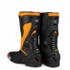 Custom Black & Orange Motorcycle Racing Boots | Peritum Moto
