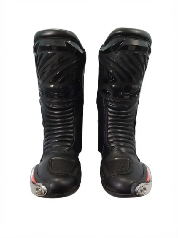 Custom All-Black Leather Motorcycle Racing Boots | Peritum Moto