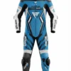 Custom Blue & Black 1-Piece Leather Motorcycle Racing Suit | Peritum Moto
