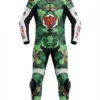 Custom Camo Green 1-Piece Leather Motorcycle Racing Suit | Peritum Moto