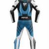 Custom Blue & Black 1-Piece Leather Motorcycle Racing Suit | Peritum Moto