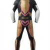 Custom Gold, Black & White 1-Piece Leather Motorcycle Suit | Peritum Moto