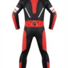 Custom Black & Red 1-Piece Motorcycle Racing Suit | Peritum Moto