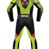 Custom Neon Green & Black 1-Piece Leather Motorcycle Suit | Peritum Moto