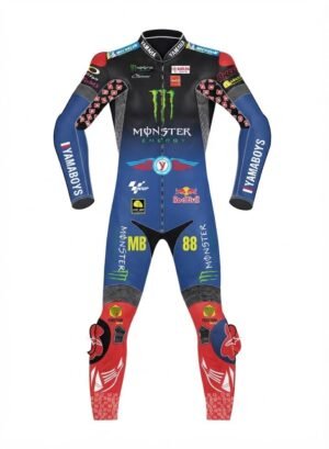 Custom Monster Style 1-Piece Leather Motorcycle Racing Suit | Peritum Moto