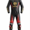 baz Custom Black & Gold 1-Piece Leather Motorcycle Suit | Peritum Moto