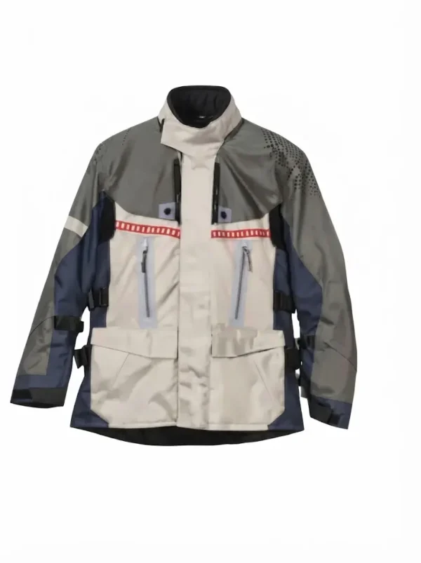 joco Custom Grey & Beige Adventure Touring Motorcycle Jacket | Peritum Moto